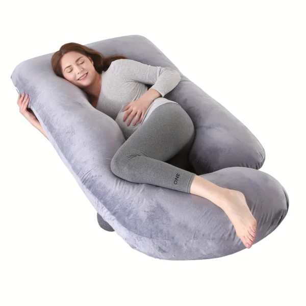 Maternity Pillow - G-Shaped Crystal Velvet Lumbar Support