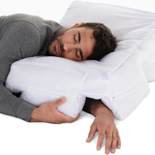 Side Sleeper Pillow with Arm Hole for Shoulder Pain Relief, Neck Support
