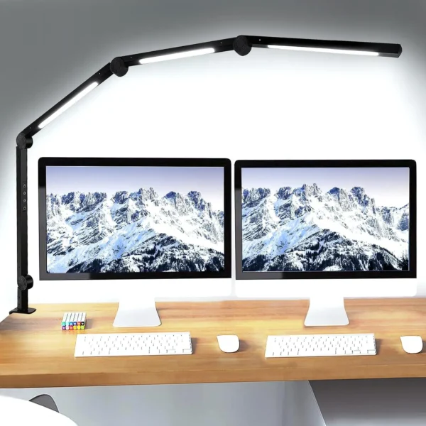LED Desk Lamp with Clamp Flexible 4 sections