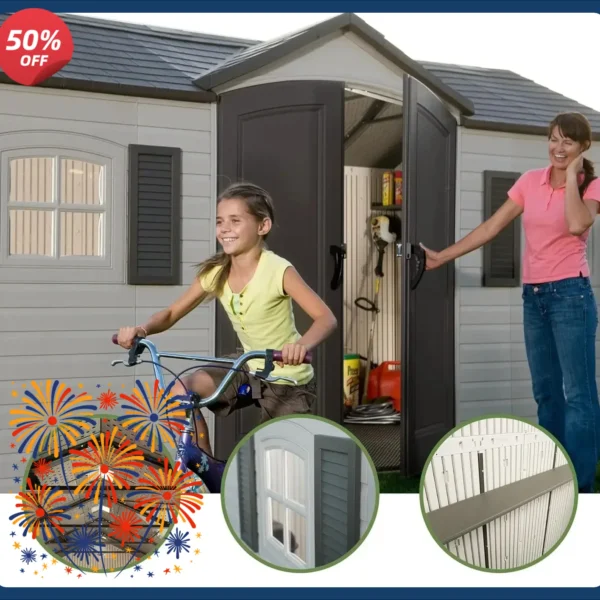 Outdoor Storage Shed 8 x 15 Foot