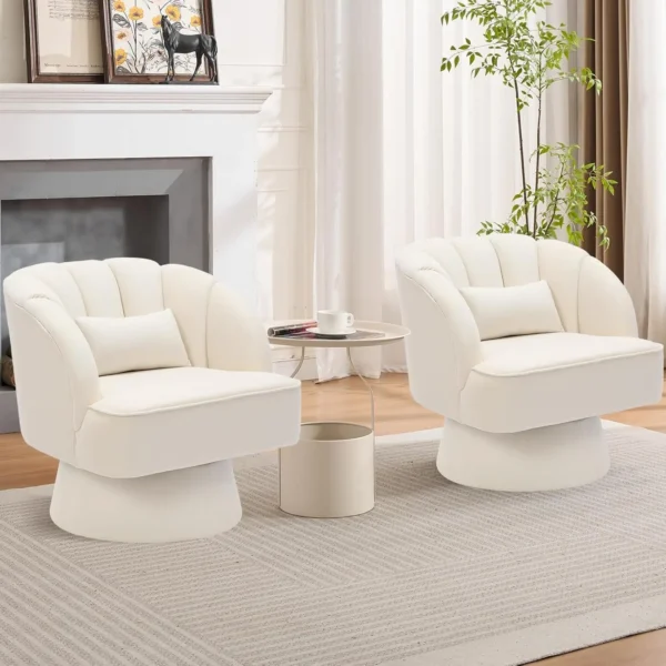 360° Swivel Barrel Accent Chair Modern