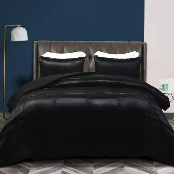 3Piece Reversible Silky Soft Queen Comforter Bedding Set